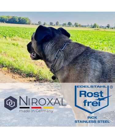 NietFullThings Stainless Steel Chain Choke with Pull Stop for Dog Training Stainless Steel Dog Collar Long Link 6 mm Thick Length 85 cm Chain Collar with Pull Limiter Gesamtl nge: 85 cm Silver - Buy Online on SooperMarket.com