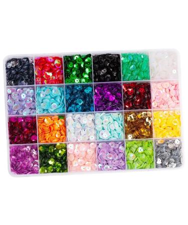Harilla Nail Art Sequins Manicure Nail Glitter for Women Girls Sequins Beads 24 Grids Nail Decals for Nails Tools Jewelry Making