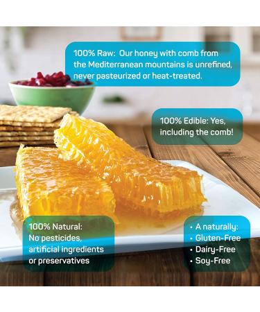Palermo Honeycomb - 100% Edible, All-Natural Gourmet Raw Honeycomb - 14 oz Pack of 1 - Buy Online on SooperMarket.com