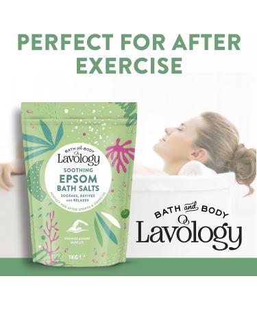 Lavology Epsom Bath Salts - 1kg Pack of 1 - All Natural Ingredients for Soothing Relaxation - Buy Online on SooperMarket.com