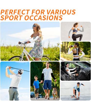 Buy Desoto Cooling Arm Sleeves 50+ UV Protection - 2 Pairs Non-Slip Compression for Running Cycling Volleyball & Basketball - Unisex Yellow - Buy Online on SooperMarket.com