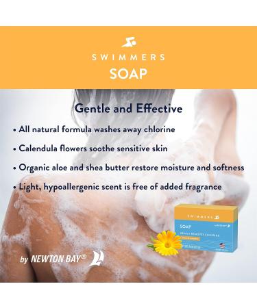 Newton Bay Swimmers Soap | All Natural Body and Face Wash Bar | Removes Chlorine After Swim | Nourishes Sensitive Skin | 2-Pack 4oz Bars - Buy Online on SooperMarket.com