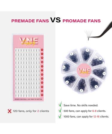 Combo 3 Pack of 1000 Premade Mixed Length Volume Lash Extensions - Customizable Mega Eyelash Fans for Ultimate Beauty - Buy Online on SooperMarket.com