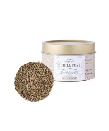 Japanese Chestnut Tea by CHILL TEA Tokyo (30g Loose Leaf)- Japanese Hojicha Loose Leaf Tea Low Caffeine Japanese Green Tea Flavoured Tea- Chestnut Flavour Made in Japan