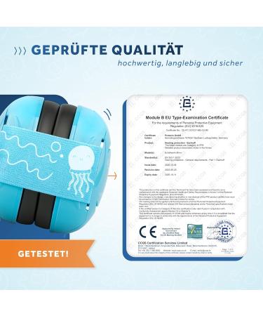 Schallwerk Mini+ Baby Hearing Protection - High-Quality Noise Protection Headphones for Children & Babies - Ideal for Everyday & Events - Turquoise - Buy Online on SooperMarket.com