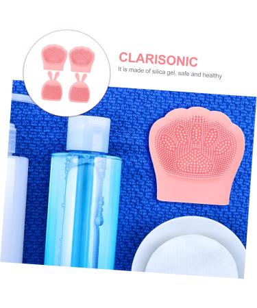 minkissy 12 Pcs Rabbit Ears Facial Brush Facial Cleanser Brush Hand Held Massager Face Massager Brush Crystal Perfume Bottle Wash Face Home Facial Brush Body Face Brush Cat Paw Washbasin Light Pinkx3pcs 7.5x7.5cmx3pcs - Buy Online on SooperMarket.com