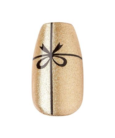KISS imPRESS Limited Edition Holiday Press-On Manicure | PureFit Technology | Medium Length Coffin Black Nails | Style Naughty or Nice - Shop Now - Buy Online on SooperMarket.com