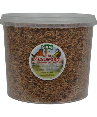 Supa Dried Mealworm Fruit & Honey Cocktail Mix for Wild Birds 3 Litre Bucket - High Energy Protein Rich Treat for Garden Birds - Attract More Birds with Quality Wild Bird Food - Buy Online on SooperMarket.com