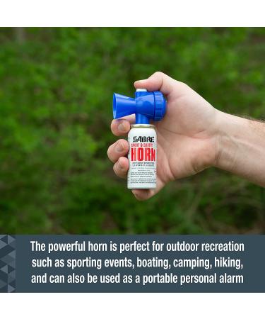 SABRE Sport and Safety Horn - 115 dB Air Horn with 60/25 Second Bursts, Audible Up to 1/2-Miles - Ideal for Sporting Events, Boating, Camping, Hiking - Buy Online on SooperMarket.com
