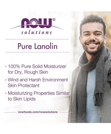 Now Foods Solutions Pure Lanolin 7 oz - 100% Natural Moisturizer for Skin Care - Buy Online on SooperMarket.com
