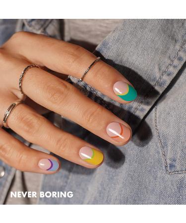 MOYOU LONDON Semi Cured Gel Nail Strips - Easy to Apply & Remove | Salon-Quality Manicure at Home | Includes UV Lamp offer - Buy Online on SooperMarket.com