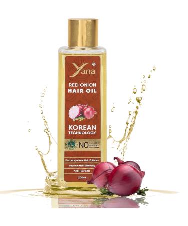 Yana Red Onion Hair Oil | Organic Hair Growth Serum with Bhringraj & Black Seed | Essential Treatment for Men & Women | Pure Red Onion Oil - Buy Online on SooperMarket.com