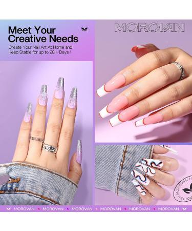 Morovan Acrylic Nail Kit with Drill and UV Light - Professional Set for Nail Extensions, Glitter Powder, and Nail Art - DIY Starter Kit for Home - Multicolor - Buy Online on SooperMarket.com