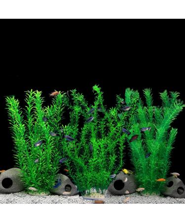 Ctpeng Aquarium Decorations 55cm 10cm 8cm Fish Tank Plastic Plants Decor Set of 3 XXL Artificial Plants Decoration