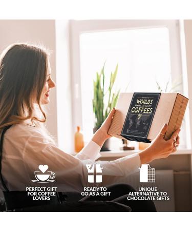 Premium Gourmet Coffee Gift Set - 14 World's Finest Single Estate Specialty & Organic Coffees | Hamper Style Letterbox Gift Idea for Men & Women | Original Gift Box 14pcs - Buy Online on SooperMarket.com