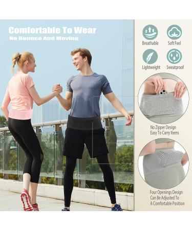 LSORPWK Running Belt Running Fanny Pack Phone Holder for Running Waist Bag Moisture Wicking Storage Belt Bag for Walking Travel Sports Hiking Workout Women & Men Large Black - Buy Online on SooperMarket.com