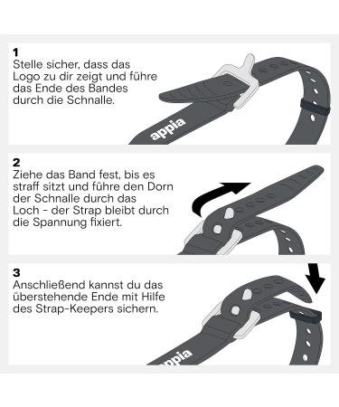 Buy Appia Straps 4-Pack - Tension Belts 65cm Gray for Biking Skiing & Camping | Durable TPU & Rust-Free Aluminum Buckle - Buy Online on SooperMarket.com