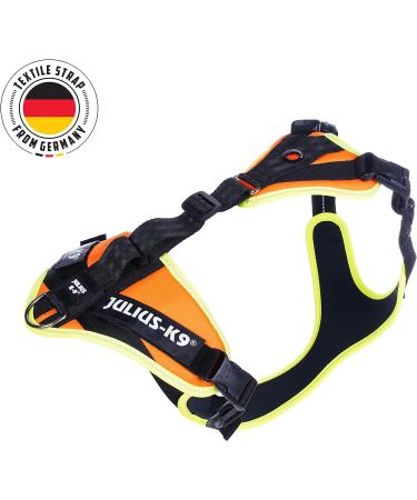 Julius-K9 Mantrailing & Outdoor Dog Harness - XS UV Orange with Neon Edge | International Shipping Available - Buy Online on SooperMarket.com