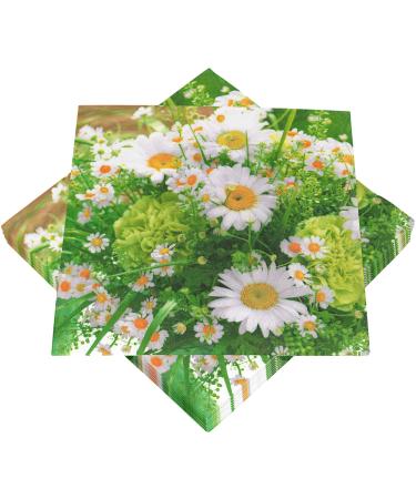 HEKU 100 napkins 3-layer 33x33cm Margerite I sucking hard and practically packaged I ideal for weddings anniversaries and special occasions 33x3cm Margerite