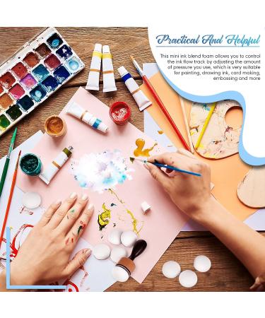 20 Pack Mini Ink Blending Foam Pads - Round White Sponge Refills for Card Making & Painting - Buy Online on SooperMarket.com