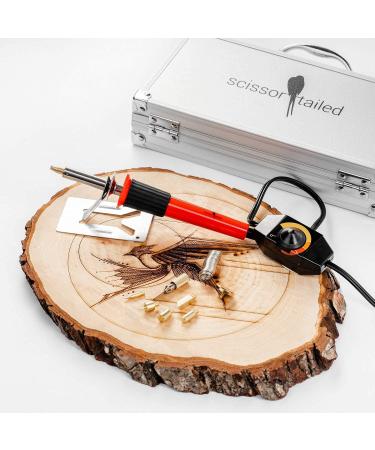 Premium Wood Burning Kit 43PCS  Adjustable Temperature Pen with 36 Tips & Accesories  All in A Deluxe Storage Case - Complete Gift for an Effortlessly Mastering The Art of Pyrography Aluminium Case & Adjustable Temperature Pen - Buy Online on SooperMarket.com