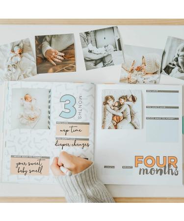 Bobee Baby Book  a photo scrapbook for boys milestone baby's first year memory book made simple adorable keepsake to document newborn through five years including adoption baby pictures single parent gifts baby journal for boy baby shower book album Blue - Buy Online on SooperMarket.com