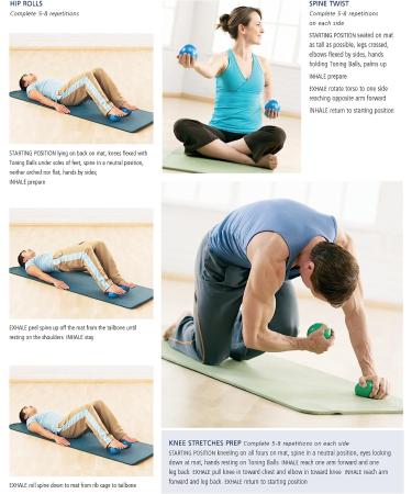 STOTT PILATES 3-Pound Green Toning Ball - Tone and Strengthen Muscles Efficiently - Buy Online on SooperMarket.com