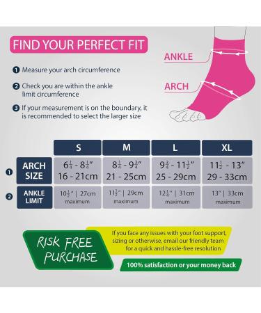 Rymora Plantar Fasciitis Support Socks - Large Arch Compression Socks for Men and Women - Pink (One Pair) - Size Large (25-29cm) - Buy Online on SooperMarket.com