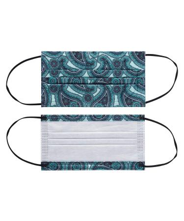 NU R Paisley Disposable Face Mask with Filter Layer - 10 Pack | Elastic Earloop | Retail Sealed Bags - PAISLEY-011 - Buy Online on SooperMarket.com