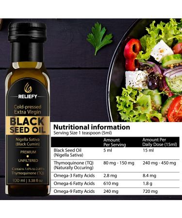 Premium 9X% Ultra Strength Black Seed Oil | 100% Cold-Pressed Nigella Sativa | Rich in Omega 3, 6 & 9 | 100 ml - Buy Online on SooperMarket.com