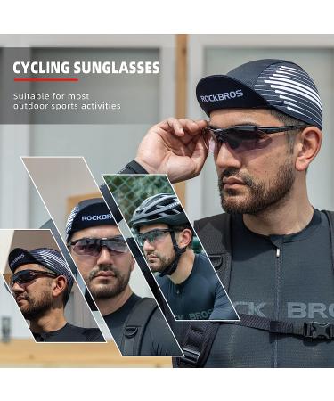 ROCKBROS Photochromic Sports Sunglasses | Men's Cycling Glasses with Removable Elastic Band - Black - Buy Online on SooperMarket.com