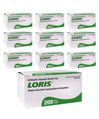 Loris Antiseptic 70% Isopropyl Alcohol (10 Pack | 2000 Pads)
