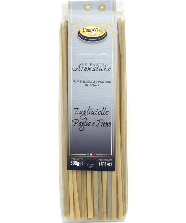 Camp'Oro Le Aromatiche Yellow and Green Tagliatelle Italian Pasta, Spinach, 17.6 Ounce
