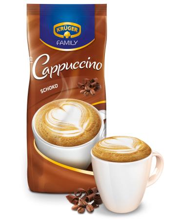 Kr ger Family cappuccino chocolate flavored beverage powder with a soluble bean coffee caffeine 500 g bag 1 500 g (1 Pack)