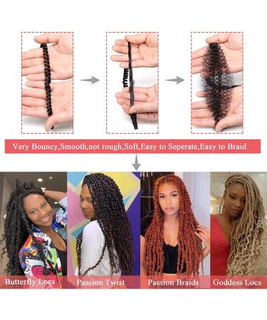 Leeven 30 Inch Passion Twist Crochet Braids Hair for Butterfly Locs - 1 Pack Long Water Wave Crochet Hair | Bohemian Braids 1B# 30 Inch - Buy Online on SooperMarket.com
