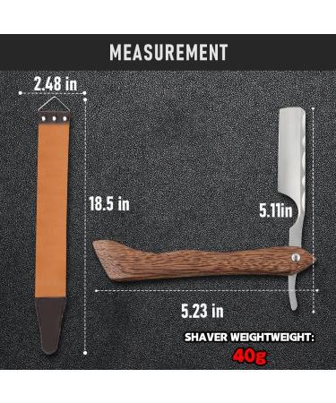 M&LD Cut Throat Razor Kit - Stainless Steel Single Edge Shaving Blades for Men - Ideal for Barber, Home & Salon Use - Straight Razor Gift for Men - Chocolatet159 - Buy Online on SooperMarket.com