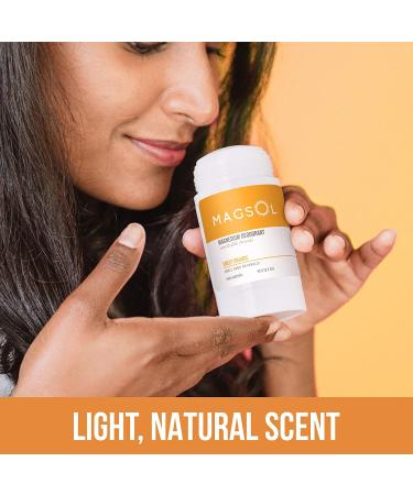 Organic Magsol Magnesium Deodorant - Sweet Orange 3.2 oz (95 g) | Aluminum-Free Natural Deodorant - Buy Online on SooperMarket.com