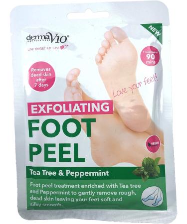 Derma V10 Exfoliating Foot Peel Tea Tree & Peppermint Removes Dead Skin After 7 Days - Buy Online on SooperMarket.com