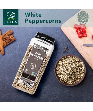 Soeos Premium Whole White Peppercorns 18oz - Grade AAA Non-GMO & Kosher - Strong Aroma and Flavor for Cooking - Bulk Refill for Grinder - 1.13 P - Buy Online on SooperMarket.com