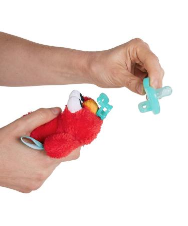 Bright Starts Sesame Street Cozy Coo Soothing Pacifier with Plush Toy - Elmo | BPA-Free | Newborn+ | Green | 4.42x2.04x4.17 Inch - Buy Online on SooperMarket.com