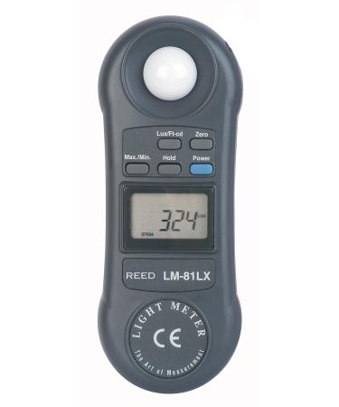 REED Instruments LM-81LX Compact Light Meter, 20,000 Lux / 2,000 Foot Candles (Fc) Standard