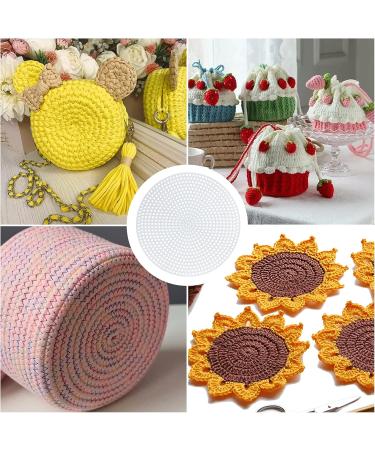 Milkary 100 Pcs Circle Plastic Mesh Sheets for Embroidery and Crafting - 4.5 Plastic Canvas for DIY Projects - Buy Online on SooperMarket.com