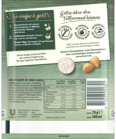Knorr Gourmet Potato Soup with Cr me Fra che - Delicious Vegetable Soup | Sustainably Grown | 13 Pack - 70g Each - Buy Online on SooperMarket.com
