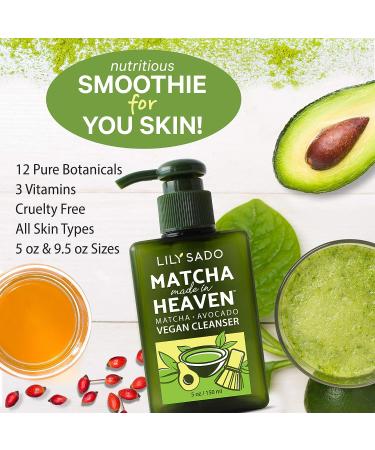 Lily Sado Matcha Made in Heaven Green Tea Cleanser - Daily Facial Wash for Men & Women - Clears Pores, Treats Acne, Reduces Pore Size - 5 oz - Buy Online on SooperMarket.com