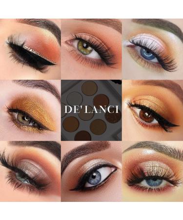 Ecofavor 9-Color Brown Eyeshadow Palette - Natural Matte, Shimmer, Glitter | Highly Pigmented, Waterproof | Easy to Blend Naked Earth Tones Makeup Palette - Buy Online on SooperMarket.com