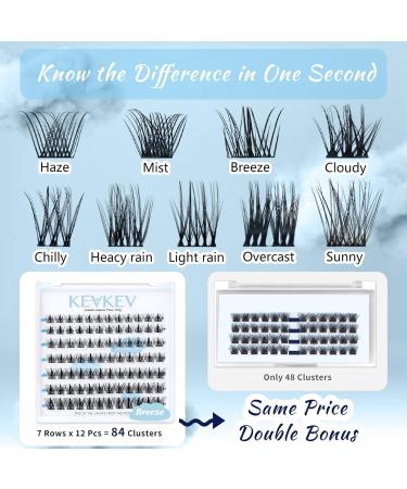 Lash Clusters 84 Pcs DIY Cluster Eyelash Extensions | Individual Soft & Comfortable C-Mix (8-16mm) Light Rain - Buy Online on SooperMarket.com