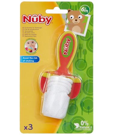 Nuby ID5362 Fruit Teat Replacement Set - 3 Pieces for Effortless Feeding | International Shipping Available - Buy Online on SooperMarket.com