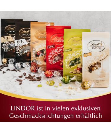Lindt Lindor Double Chocolate Balls 137g | Premium Whole Milk Chocolate with Melting Filling | Perfect Praline Gift | Buy Internationally - Buy Online on SooperMarket.com