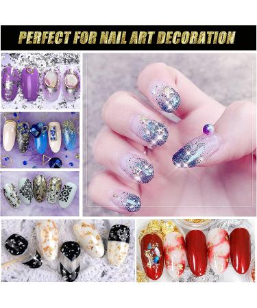Gold Foil Flakes for Resin - 8 Bottle Set | Gilding Flakes for Nails, Crafts, Painting, Art, Slime - Gold, Silver, Copper, Red, Blue, Purple, Green, Peach - Buy Online on SooperMarket.com