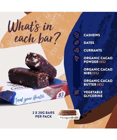 Squirrel Sisters Cacao Brownie Snack Bar No Added Sugar Vegan Gluten-Free Nutrition Bars Plant-based Snacks for Adults and Kids Box of 16 x 40 grams Cacoa Brownie - Buy Online on SooperMarket.com
